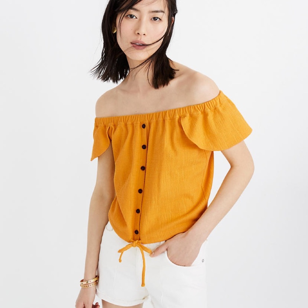 Madewell off the shoulder top blouse